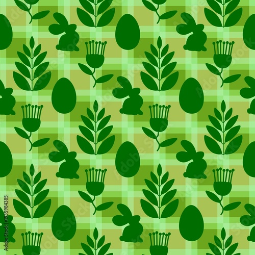 Easter eggs seamless rabbits pattern for fabrics and linens and kids clothes print and spring party accessories