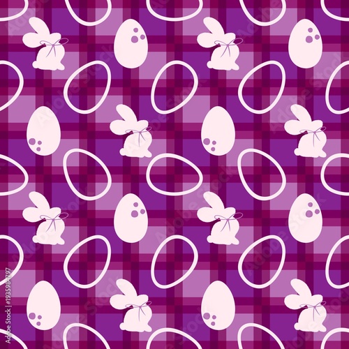 Easter eggs seamless rabbits pattern for fabrics and linens and kids clothes print and spring party accessories