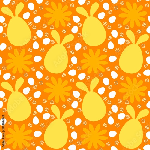 Easter eggs seamless rabbits pattern for fabrics and linens and kids clothes print and spring party accessories