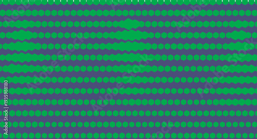 Vibrant abstract geometric pattern of intersecting green circles and diamonds on a deep purple background seamless repetitive design with subtle texture modern digital art for graphic design and web