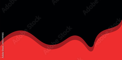 Red Abstract Blob Shape Background With Modern Organic Form