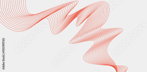 Red Abstract Wave Line Background With Smooth Modern Motion