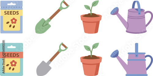 Gardening Tools Set with Seeds Pot and Watering Can