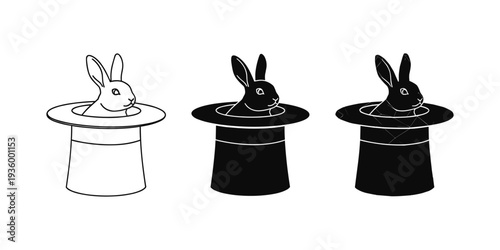 Rabbit In Top Hat Icons