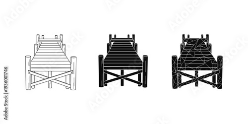 Pier Designs Line Art and Silhouette