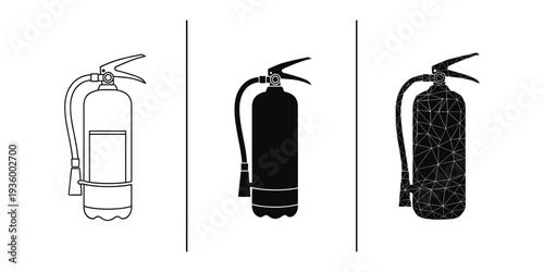 Fire Extinguisher Icons Set