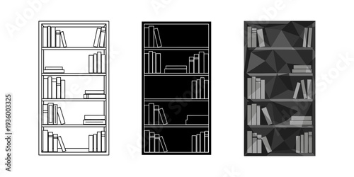 Three Bookshelf Styles
