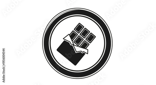 Chocolate Bar Icon - Delicious Sweet Treat Emblem