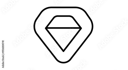 Diamond Pin Icon Graphic Design