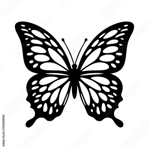 Intricate papercut butterfly design featuring delicate wing details, ideal as a cut file for laser cutting, Cricut projects, and paper crafts.