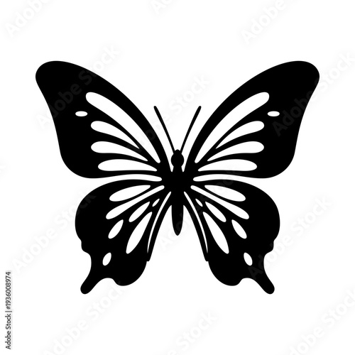 Elegant butterfly cut template suitable for scrapbooking, invitations, decals, and layered papercraft creations.
