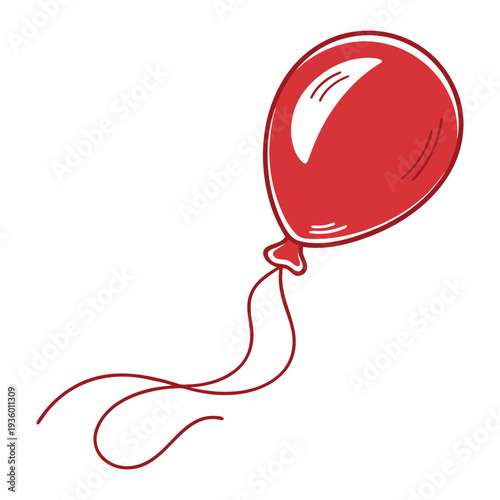 Red Balloon Illustration