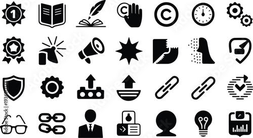 Set of 25 business icons vector