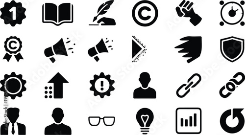 Set of 20 business icons vector