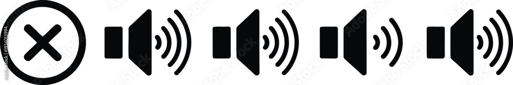 Fototapeta premium Graphic representation of a closed audio channel with multiple speakers Vector