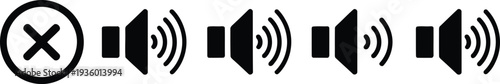 Graphic representation of a closed audio channel with multiple speakers Vector