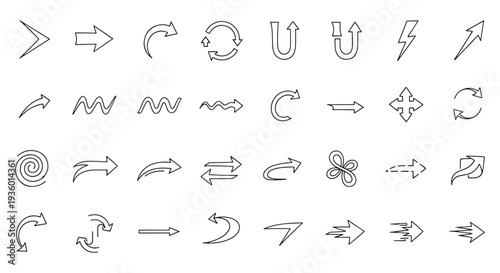 Arrow Icon Set - Directional Navigation Symbols for UI, Maps and Design