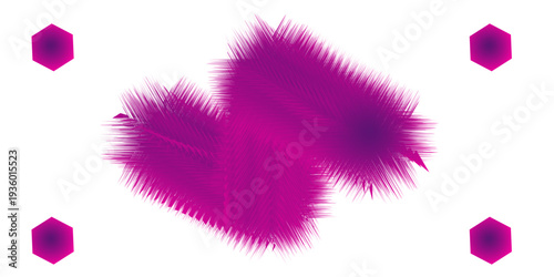 Vibrant magenta heart shaped brush stroke art