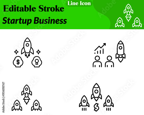 Clean flat vector icon featuring a rocket launching upward from a small. Symbolizing new ventures innovation and rapid business growth. Ideal for startups entrepreneurship and business presentations.