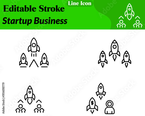 Clean flat vector icon featuring a rocket launching upward from a small. Symbolizing new ventures innovation and rapid business growth. Ideal for startups entrepreneurship and business presentations.