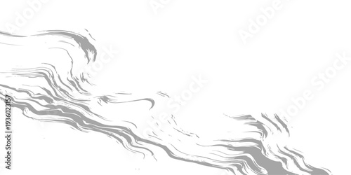 Abstract black and white smoke pattern creates a clean liquid splash design with swirling motion and floral art elements for a fresh nature backdrop