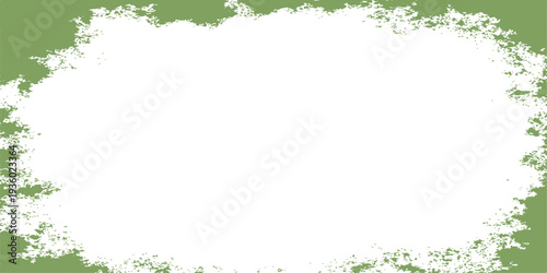 A lush green grass and floral frame design features a natural leaf border with spring flowers and decorative vine ornaments in a vibrant summer nature illustration