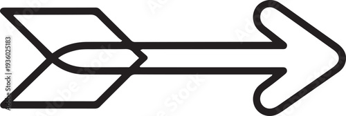 Arrow pointing right, line continuous drawing vector. One line Arrow pointing right, vector background. Arrow pointing right, icon. one line Icon drawing