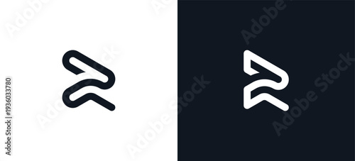 initial Letter R logo icon design. Vector symbol illustration template