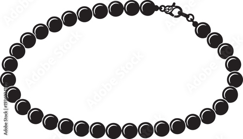 Classic Pearl String Necklace and Spherical Jewelry Silhouettes