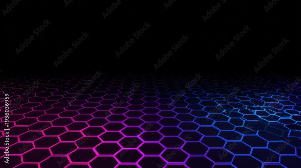 Fototapeta premium abstract blue background with hexagons