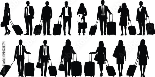 Sequence of black vector silhouettes showing a person falling or tumbling through the air in various mid-air positions isolated on a white background for design.