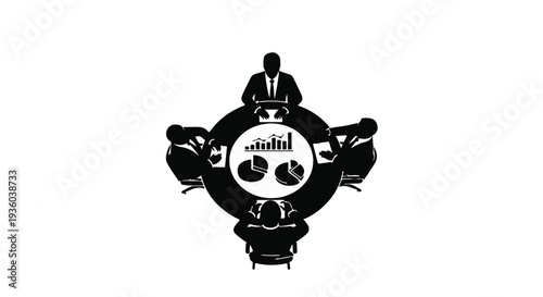 Business team meeting with leader in modern corporate office space, collaboration and teamwork concept, professional people working together