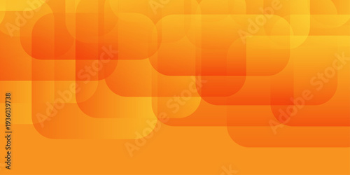 Abstract orange background with overlapping transparent rounded squares and subtle geometric gradients for tech banners