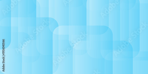 Abstract light blue background with transparent overlapping rounded squares and copy space