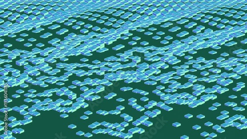 Water Surface with Ripples and Reflections.