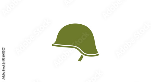 Soldier wearing green military helmet in action on battlefield