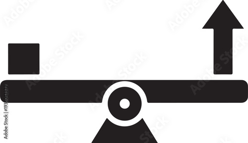 Balance Scale Arrow Icon – Business Comparison Silhouette Vector