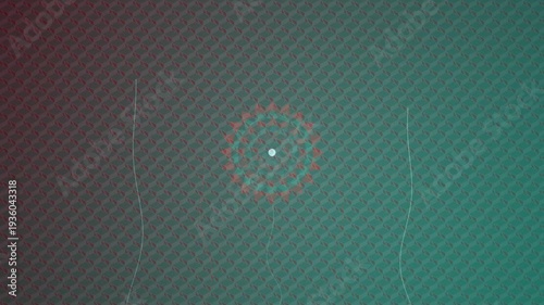 Small White Dot on Green Background.