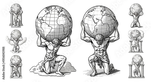 Atlas Holding Earth Globe