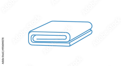 Blanket Folded Neatly White.