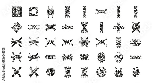 Collection of Decorative Celtic Knots and Rope Designs