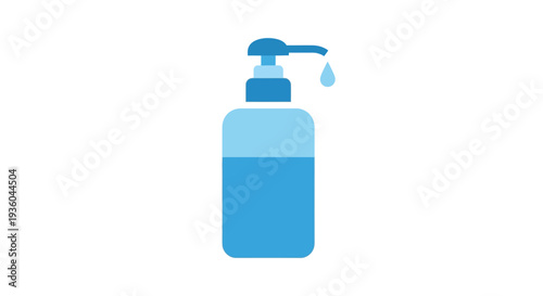 Blue Soap Dispenser Bottle.