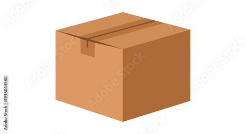 Brown Cardboard Box Closed.