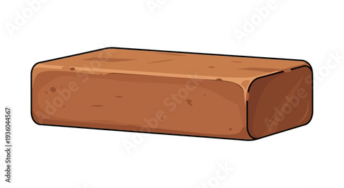 Brown Chocolate Bar Isolated.
