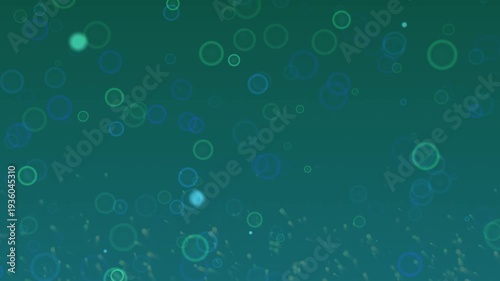 Abstract Blue Green Background with Circles.