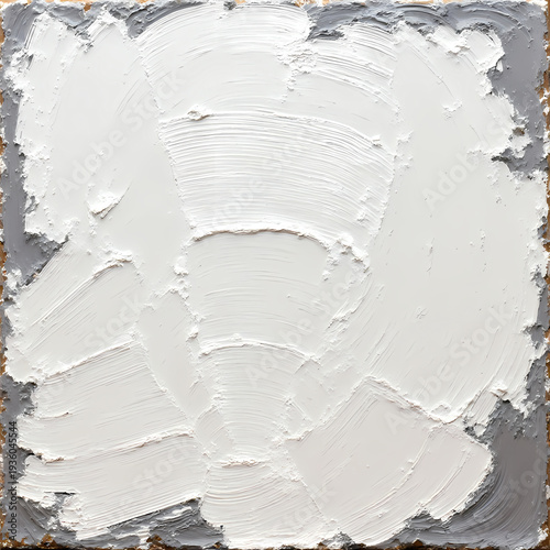 Captivating Interplay of White and Grey in Textured Oil Painting Creates a Serene Backdrop for Artistic Expression and Emotional Reflection Generative AI