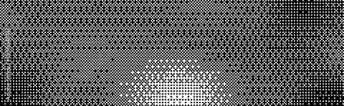 Bitmap pixel-dither gradient with Y2K game vibes,retro arcade-style gradation.Abstract 8-bit halftone texture for vintage video, glitch art,with radial overlays seamless infinite mosaic grid patterns.