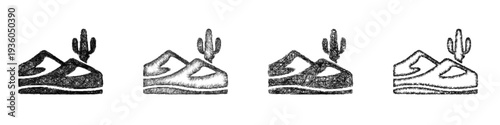 Sketch desert icon design set