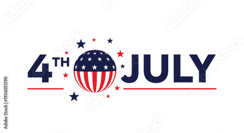 4th of July patriotic icon vector