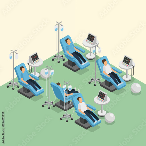 People Relaxing in Reclining Chairs with Laptops.